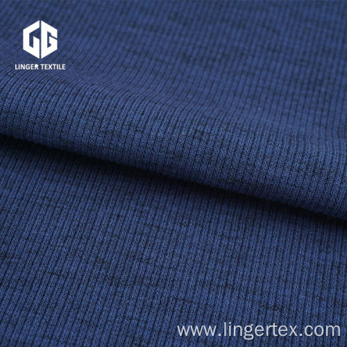 CVC Space Dyed Elastane Rib Fabric For Sleeve